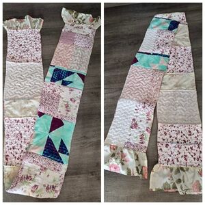 Upcycled Vtg Quilt Blanket Patch Scarf Handmade Dont Throw It Out